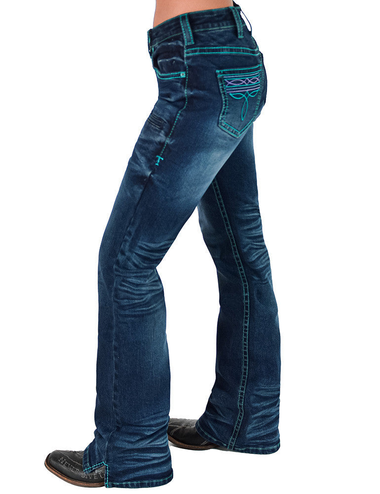 Cowgirl Tuff Jeans - Colorful Bootstitch