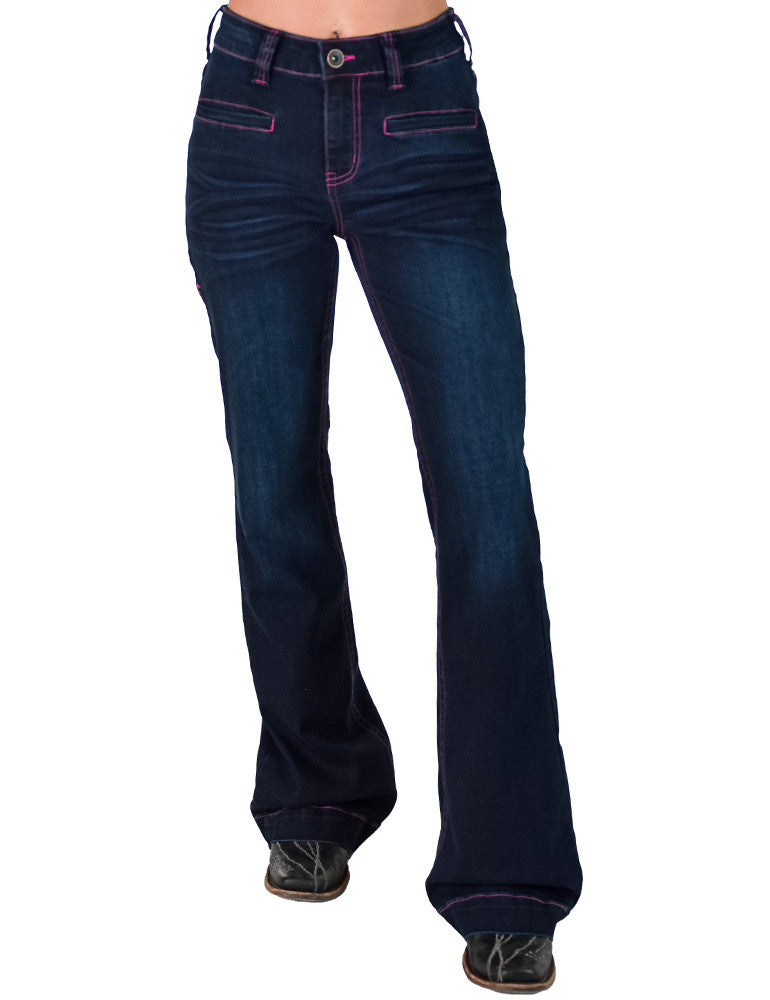 Cowgirl Tuff Jeans - Pink BootStitch