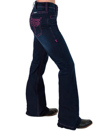 Cowgirl Tuff Jeans - Pink BootStitch