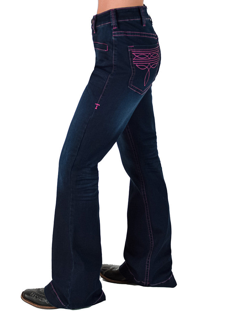 Cowgirl Tuff Jeans - Pink BootStitch