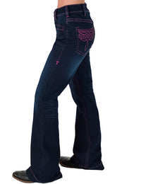 Cowgirl Tuff Jeans - Pink BootStitch