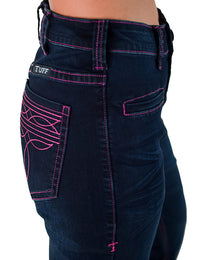 Cowgirl Tuff Jeans - Pink BootStitch
