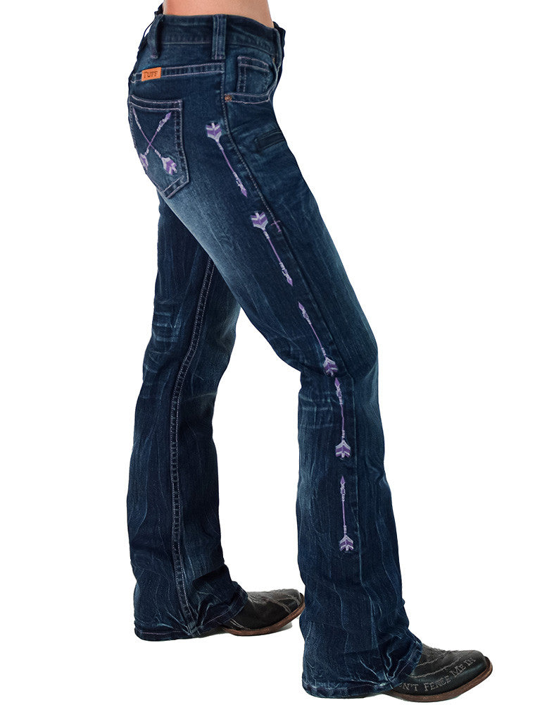 Cowgirl Tuff Jeans - Purple Arrows