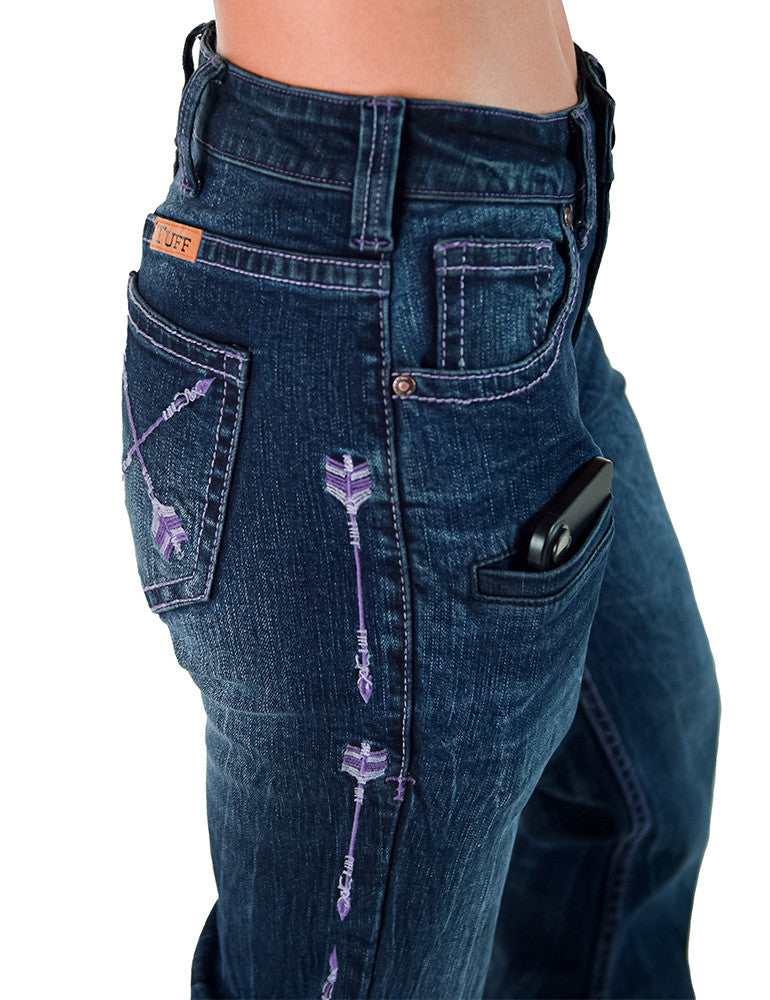 Cowgirl Tuff Jeans - Purple Arrows
