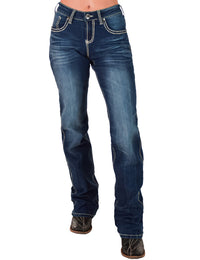 Cowgirl Tuff Jeans - Tan Edgy Flex