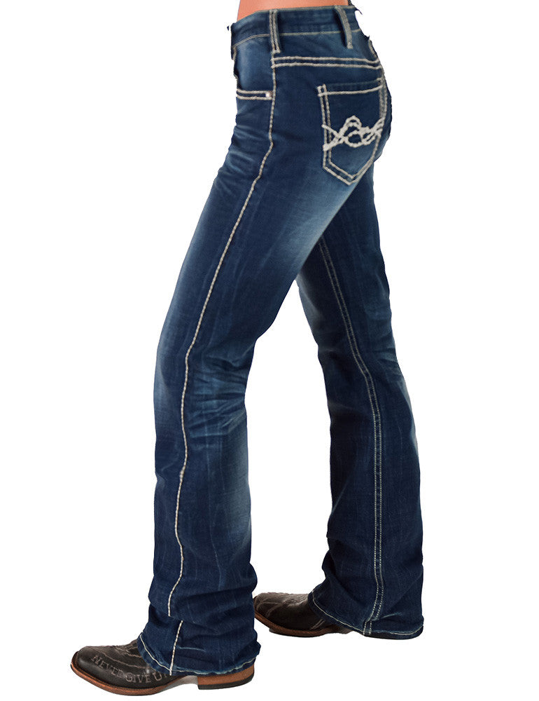 Cowgirl Tuff Jeans - Tan Edgy Flex