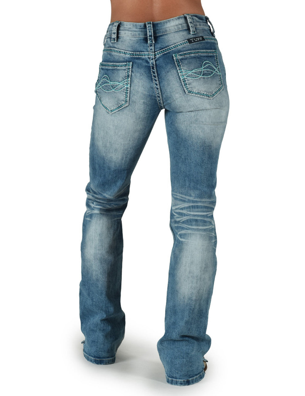 Cowgirl Tuff Jeans - DFMI Turquoise