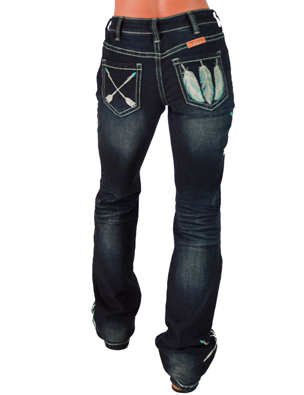 Cowgirl Tuff Jeans - Turquoise Dreamcatcher