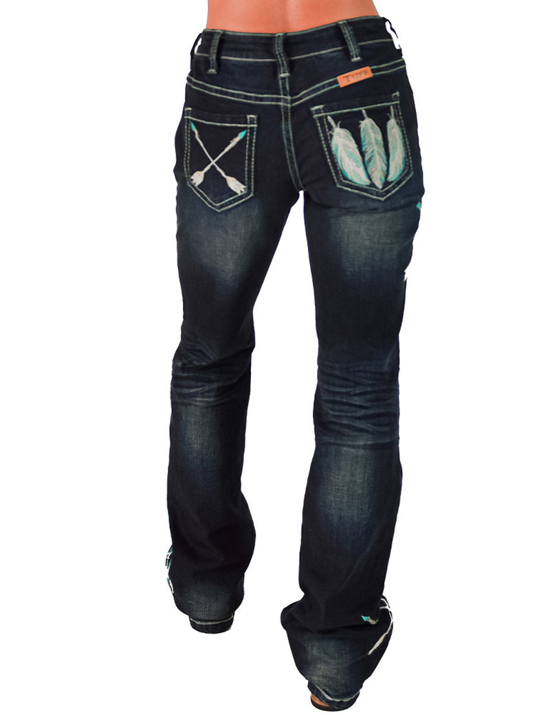 Cowgirl Tuff Jeans - Turquoise Dreamcatcher