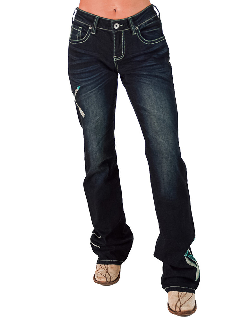 Cowgirl Tuff Jeans - Turquoise Dreamcatcher