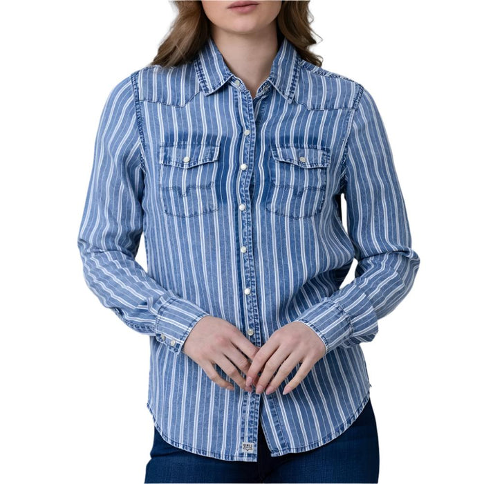 Kimes Ranch Long Sleeved Shirt - KC Tencel Stripe/ Mini Stripe