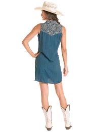 Rock & Roll Paisley Print Retro Mini Dress (LWD0R08839)
