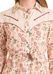 Rock & Roll Floral Print Retro Mini Dress (LWD2R08854)