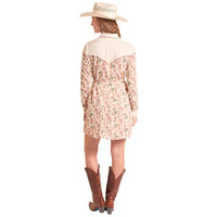 Rock & Roll Floral Print Retro Mini Dress (LWD2R08854)