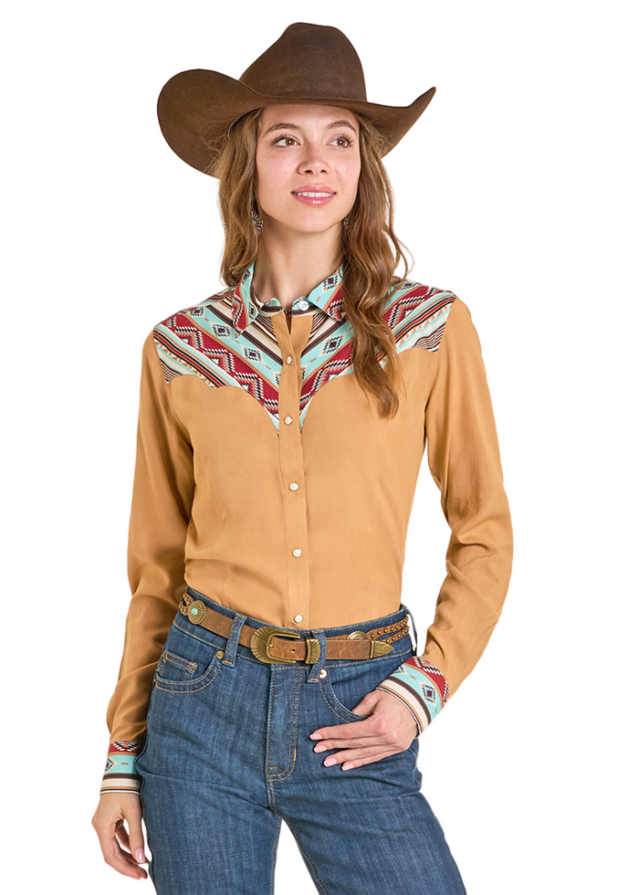 Rock and Roll - Jacquard Yoke Long Sleeved Snap (LWN2S07113)