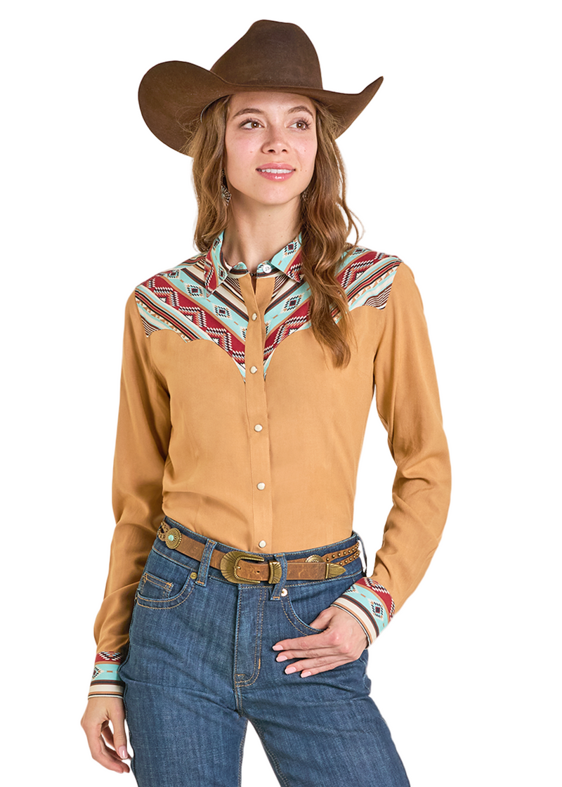 Rock and Roll - Jacquard Yoke Long Sleeved Snap (LWN2S07113)