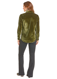 Rock and Roll - Velvet Retro Long Sleeved Snap (LWN2S07121)