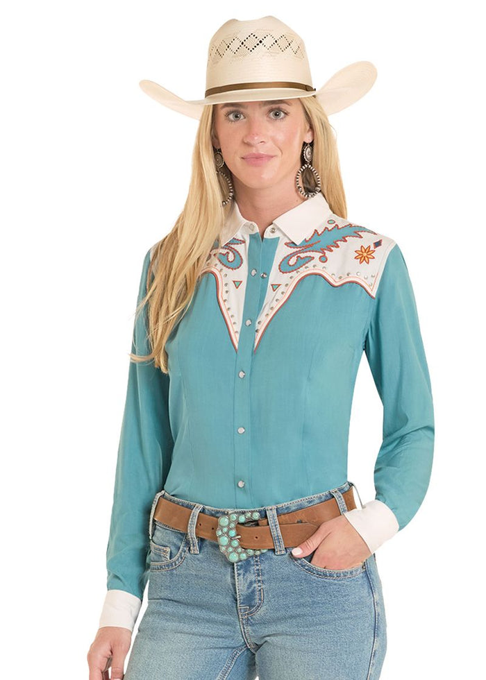 Rock and Roll - Applique Long Sleeved Snap (LWN2R08859)