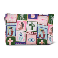 Linen Cosmetic Bag Large - Celestial Dreams