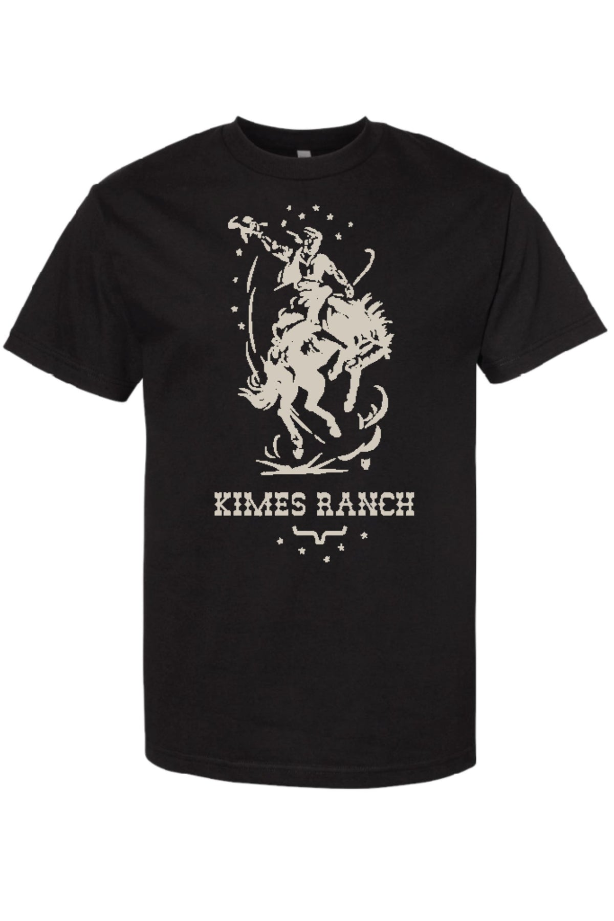 Kimes Ranch Tee - Lucky B Saddle Bronc (Black)