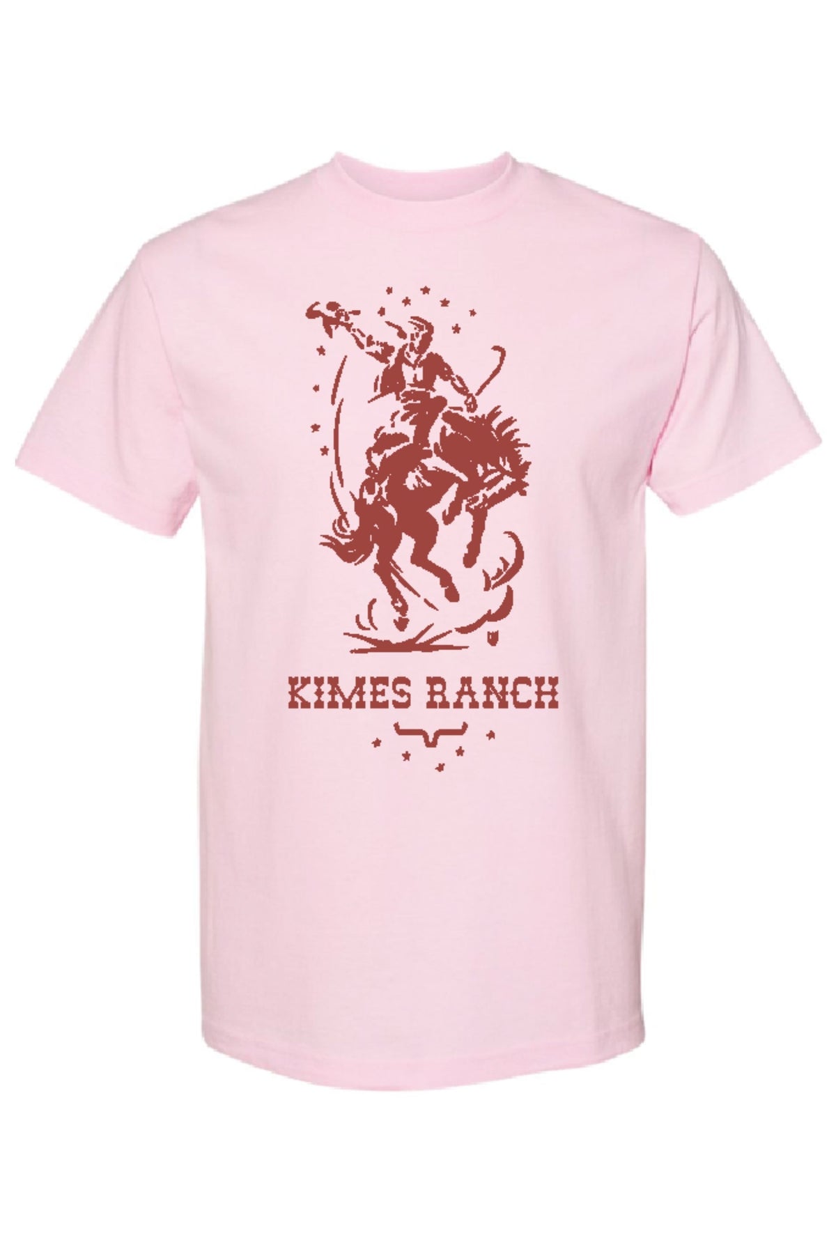 Kimes Ranch Tee - Lucky B Saddle Bronc (Pink)