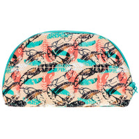 Hooey Make Up Bag - Multi Coloured Feather Large