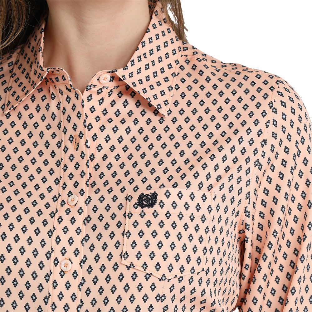Cinch Long Sleeved Shirt - Peach (MSW9164270)