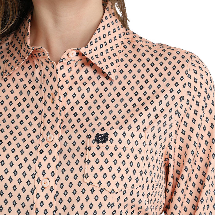 Cinch Long Sleeved Shirt - Peach (MSW9164270)