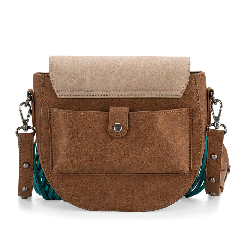 Arizona - Embroidered Fringe Crossbody (Cream)