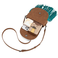 Arizona - Embroidered Fringe Crossbody (Cream)