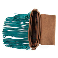 Arizona - Embroidered Fringe Crossbody (Cream)