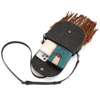 Arizona - Embroidered Fringe Crossbody (Turquoise)