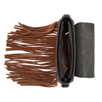 Arizona - Embroidered Fringe Crossbody (Turquoise)