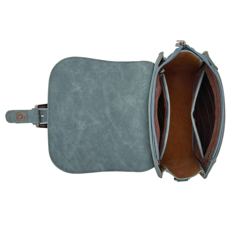 Montana West Aztec Buckle Crossbody Bag - Jean