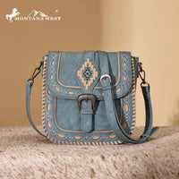 Montana West Aztec Buckle Crossbody Bag - Jean