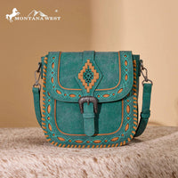 Montana West Aztec Buckle Crossbody Bag - Turquoise