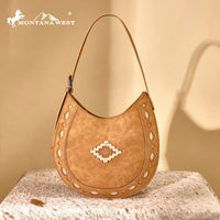 Montana West Aztec Hobo Shoulder Bag - Brown