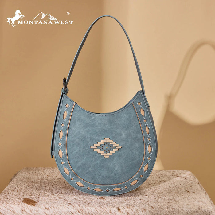 Montana West Aztec Hobo Shoulder Bag - Jean