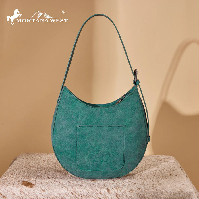 Montana West Aztec Hobo Shoulder Bag - Turquoise