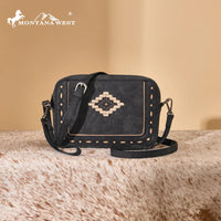 Montana West Aztec Crossbody Bag - Black