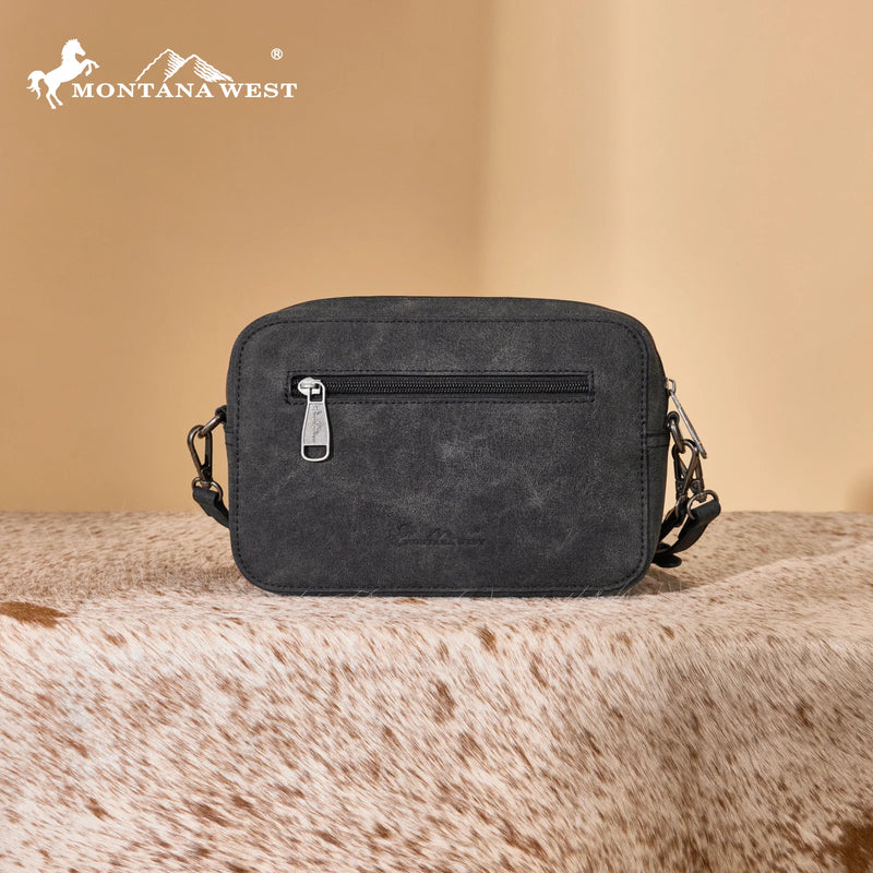 Montana West Aztec Crossbody Bag - Black