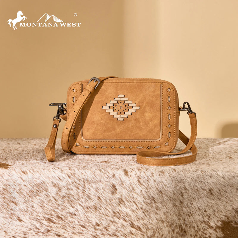 Montana West Aztec Crossbody Bag - Brown