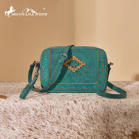 Montana West Aztec Crossbody Bag - Turquoise