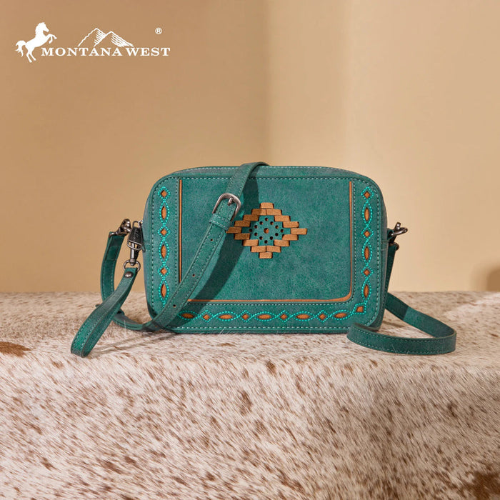 Montana West Aztec Crossbody Bag - Turquoise