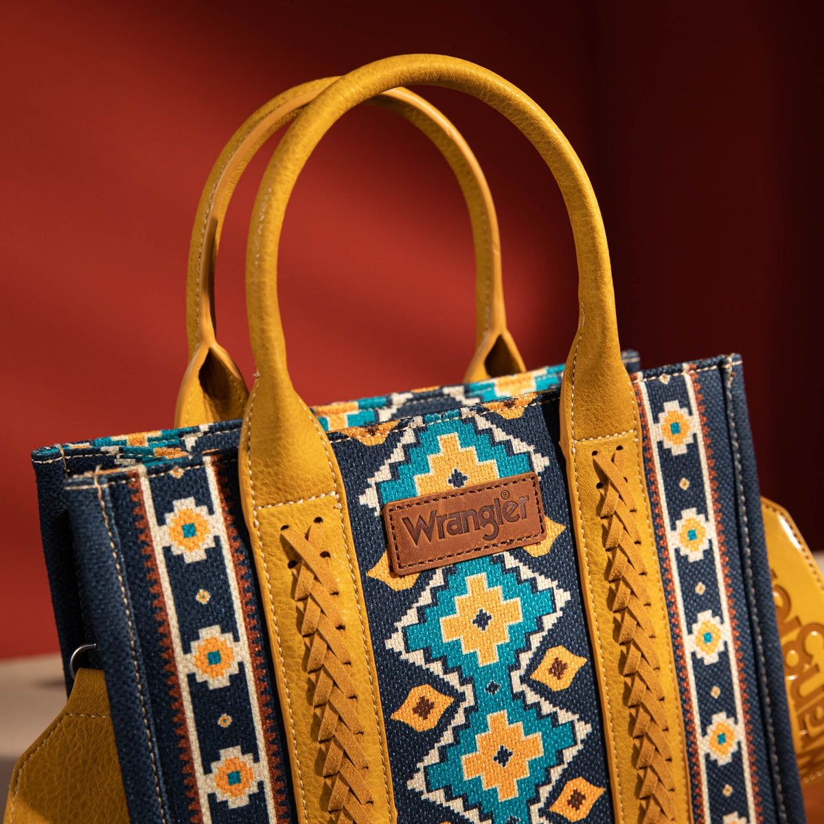 Wrangler Southwest Print Tote - Mustard (WG2203-8120SMU)
