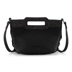 Wrangler Genuine Cowhide Fringe Crossbody (WG283-8015BK) - Black