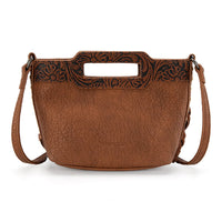 Wrangler Genuine Cowhide Fringe Crossbody (WG283-8015BR) - Brown