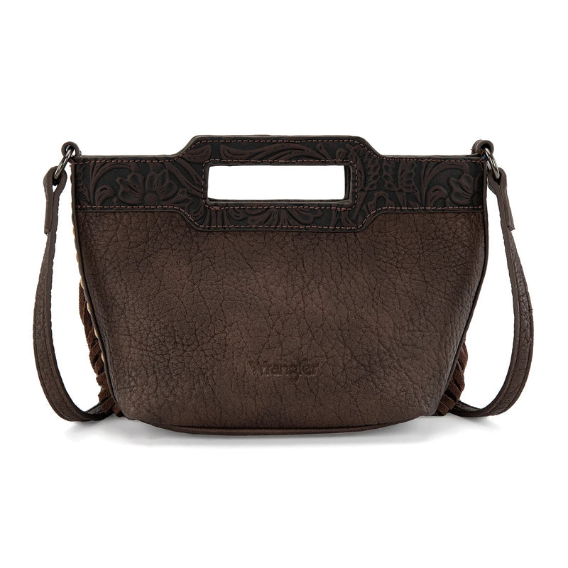 Wrangler Genuine Cowhide Fringe Crossbody (WG283-8015CF) - Coffee