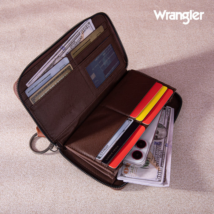 Wrangler Wallet - Orange Aztec