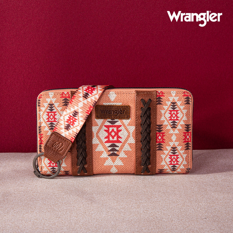 Wrangler Wallet - Orange Aztec